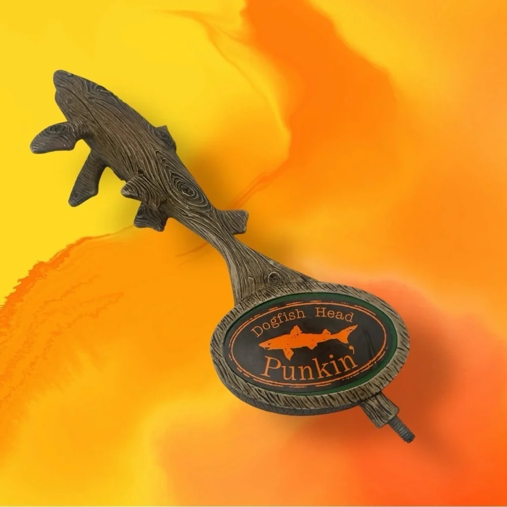 Dogfish Head Punkin Ale Beer Tap Breweriana (Broken Fin)